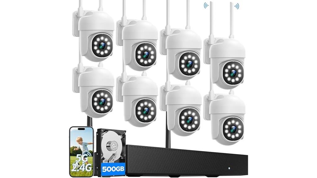 eight wifi ptz cameras