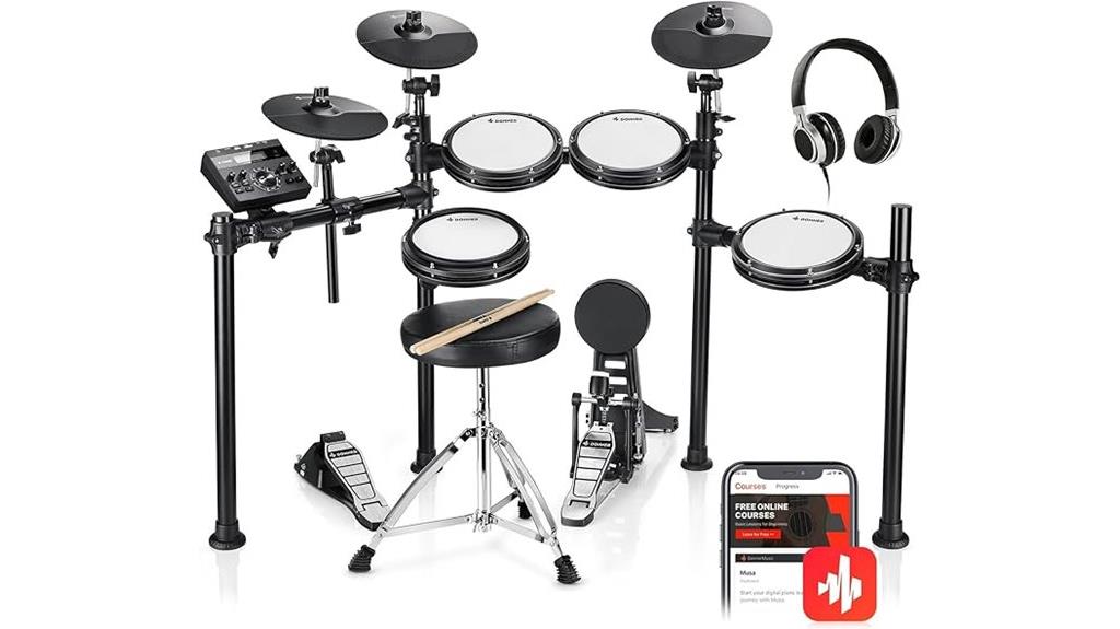 electric drum set with accessories
