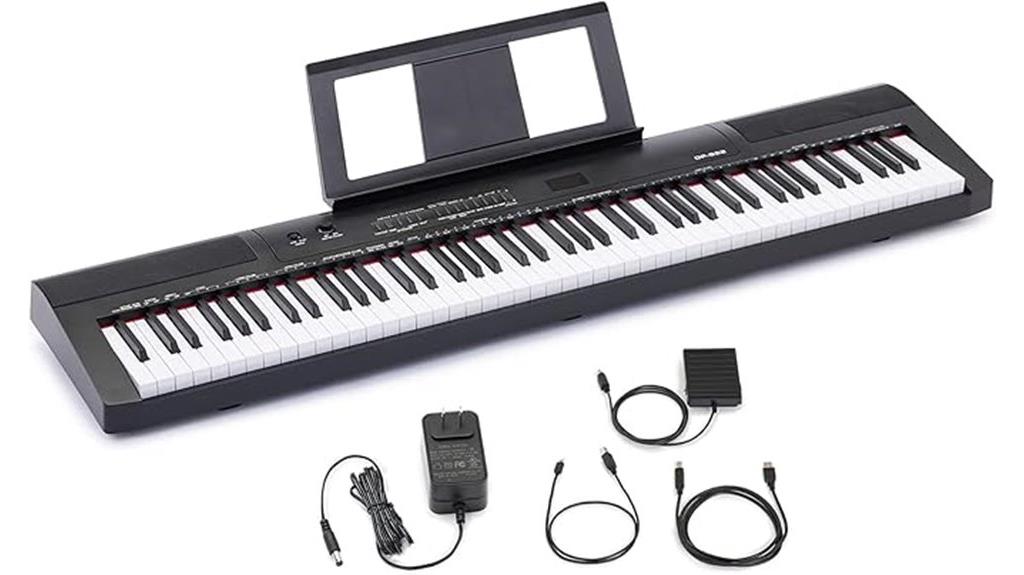 electric keyboard with 88 keys