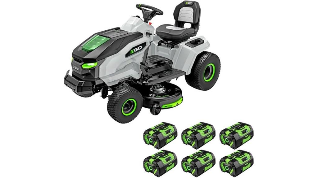 electric riding mower included