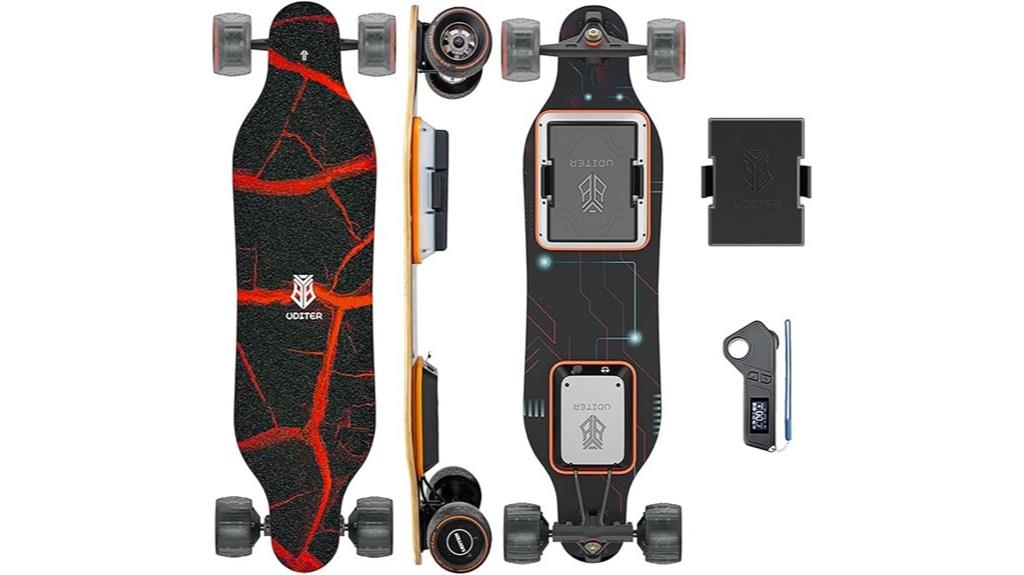 electric skateboard with removable battery
