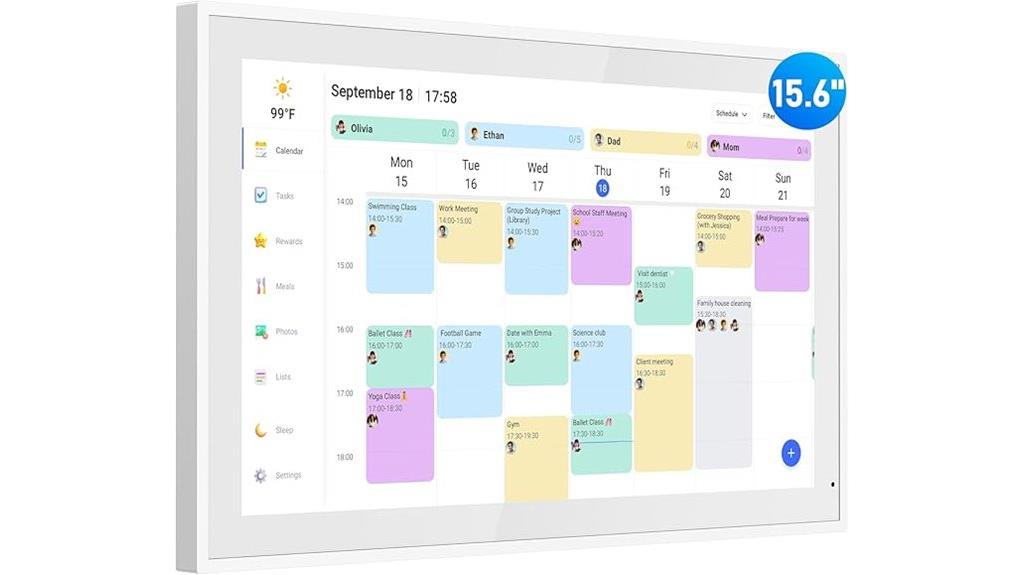 electronic wall calendar planner
