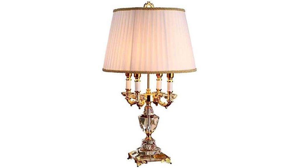 elegant european crystal lamp