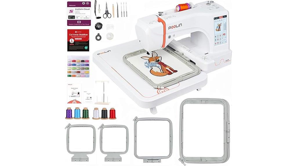 embroidery machine with touchscreen