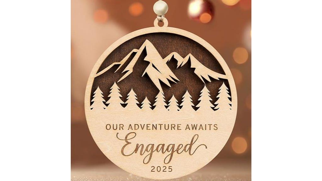 engagement wooden couples gift