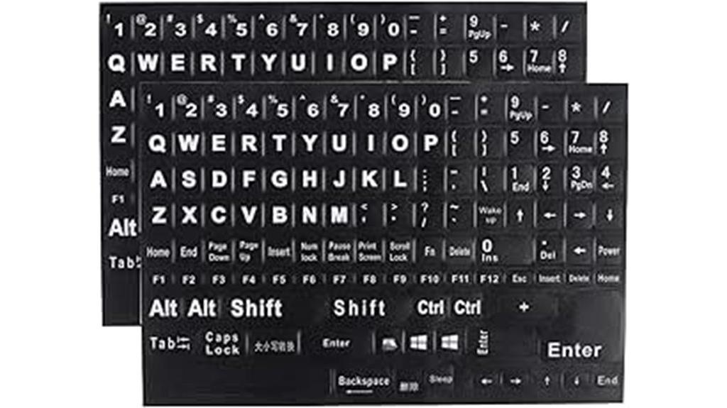 english keyboard sticker set