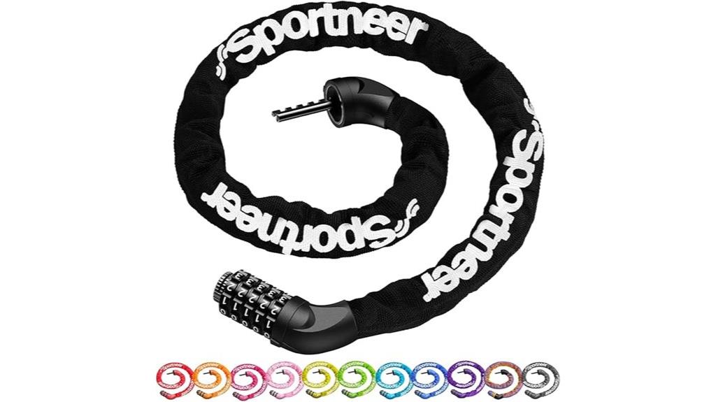 five digit bike lock