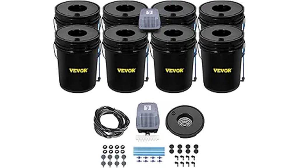 five gallon eight bucket hydroponics