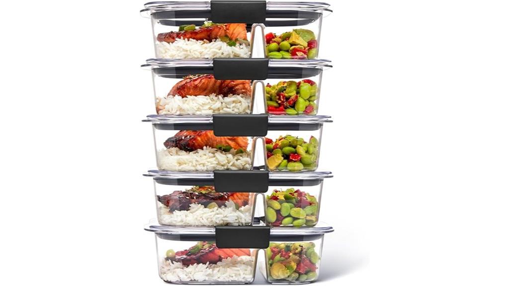 five pack clear storage containers