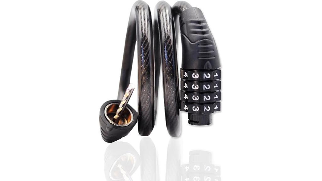 flexible 4 digit combination lock