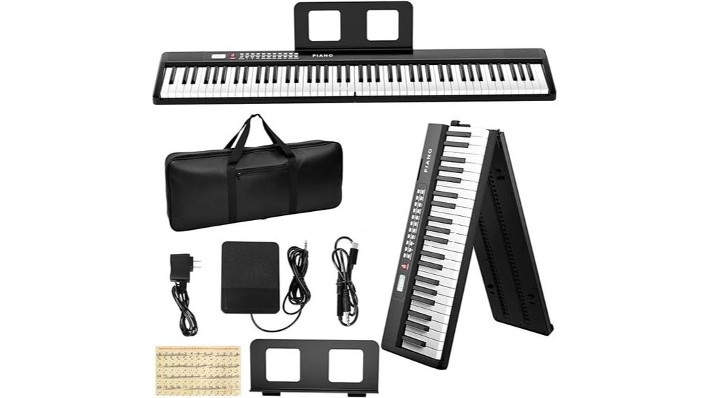 foldable 88 key digital piano