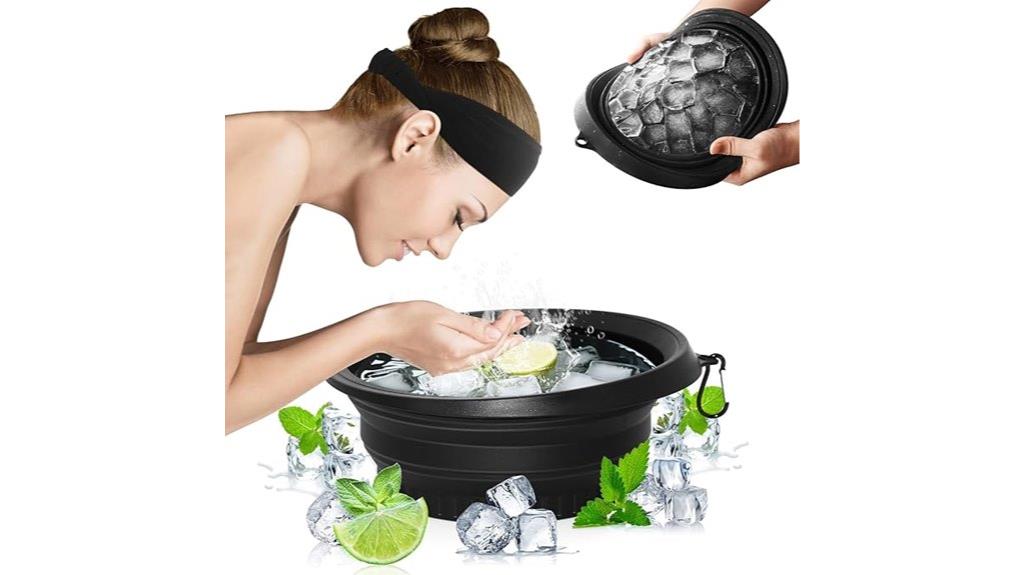 foldable ice bowl with tray