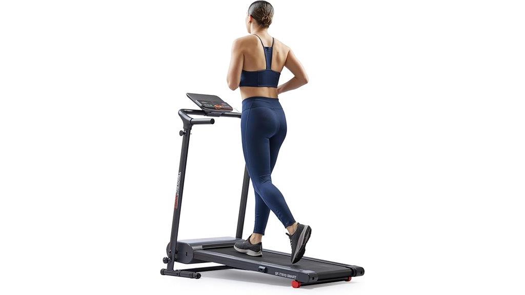 foldable sunny treadmill with lcd