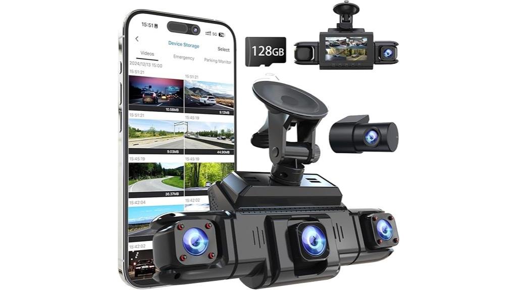 four camera gps dash cam