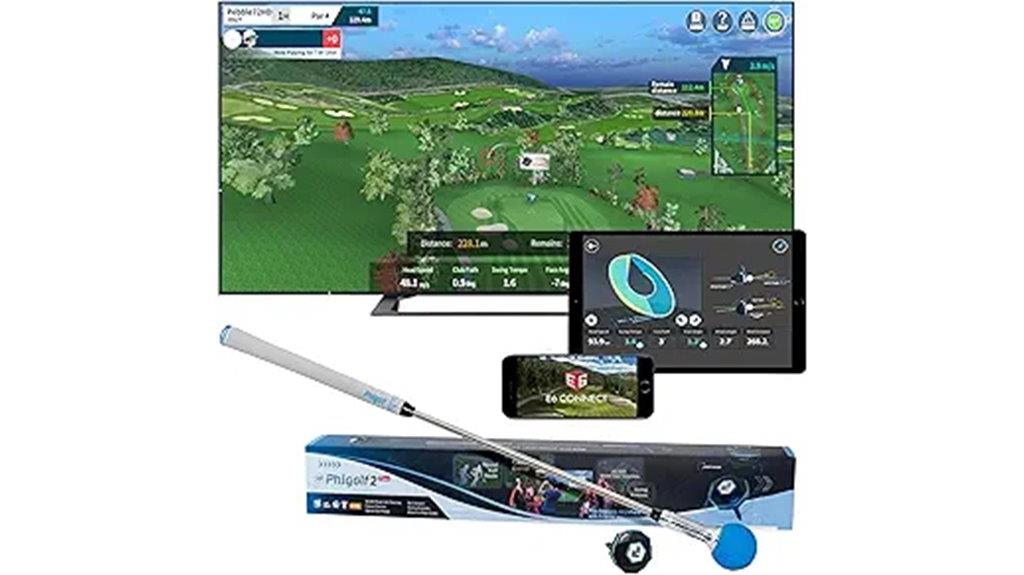 golf simulator with motion