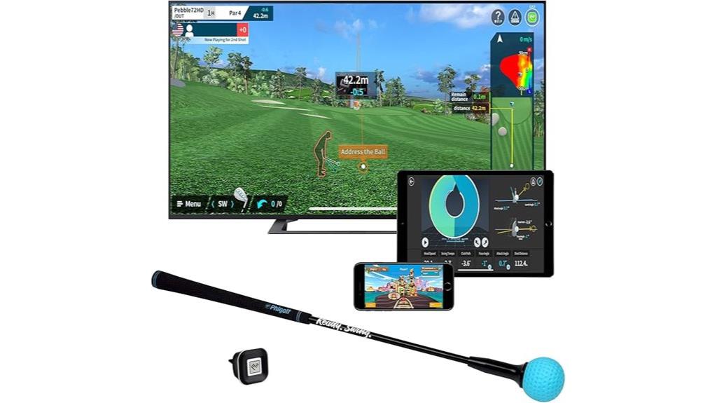 golf simulator with motion