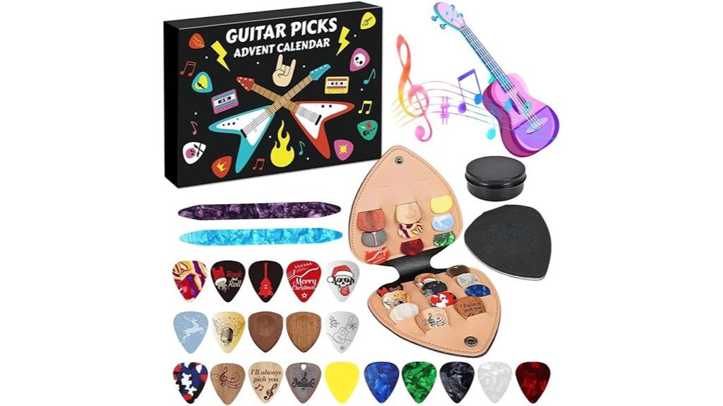 guitar picks calendar set