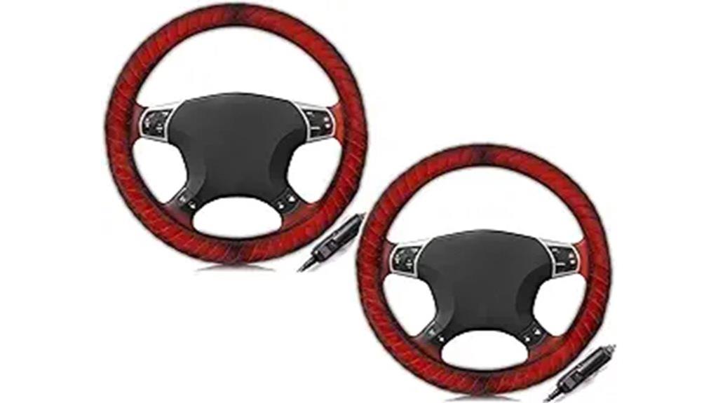 heated steering wheel cover