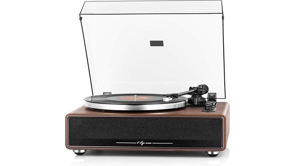 high fidelity turntable with built in speakers