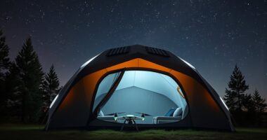 high tech camping tent selection