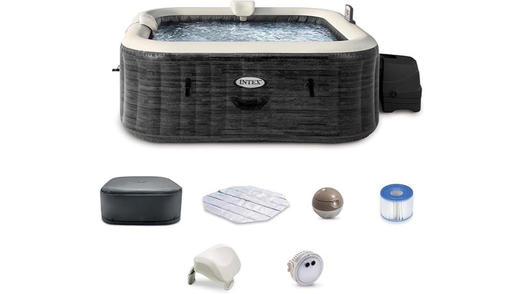 inflatable hot tub features
