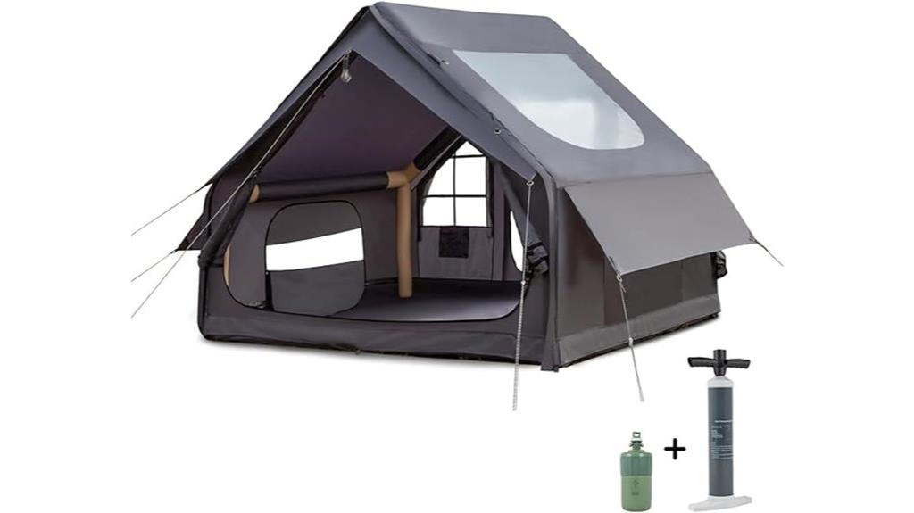 inflatable tent with pump