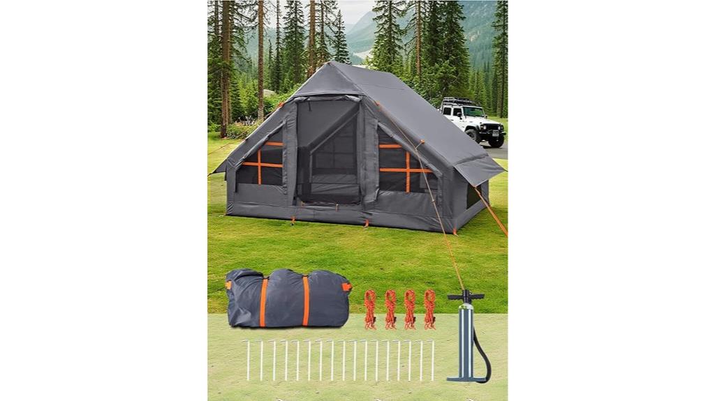 inflatable tent with pump