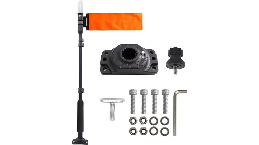 kayak lights with flag