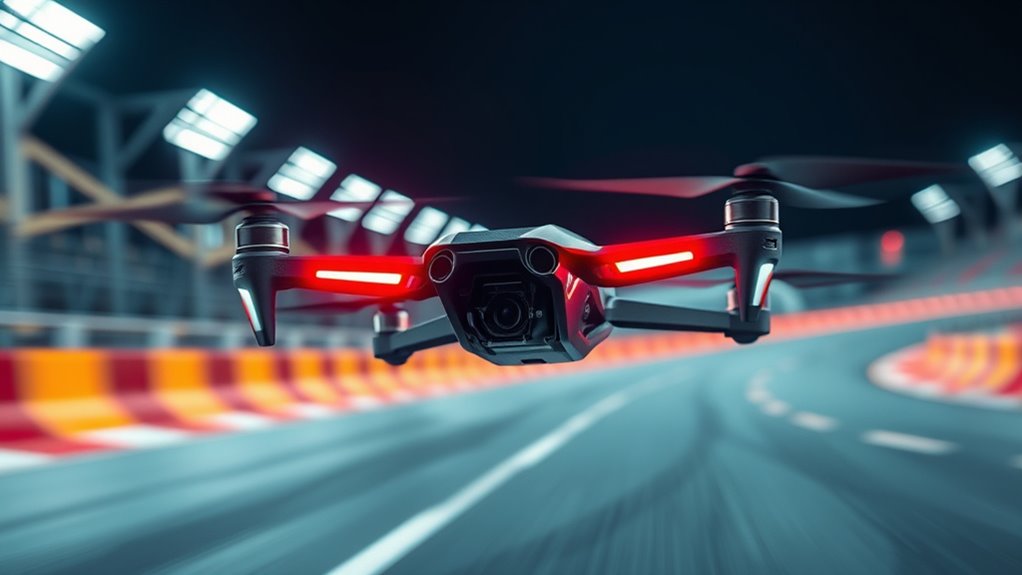 key racing drone features