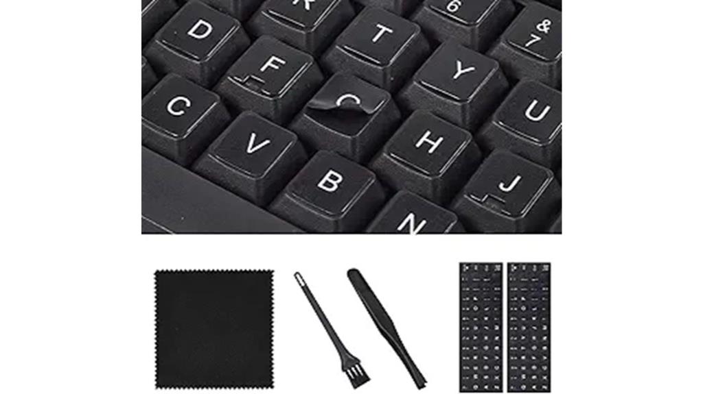 keyboard stickers with tweezer