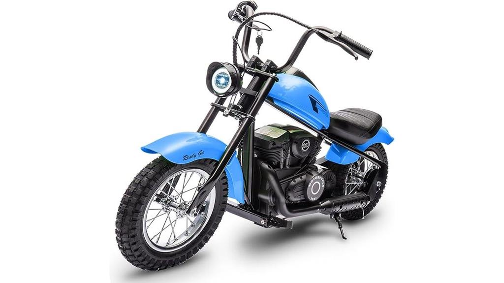 kids 24v blue electric motorcycle