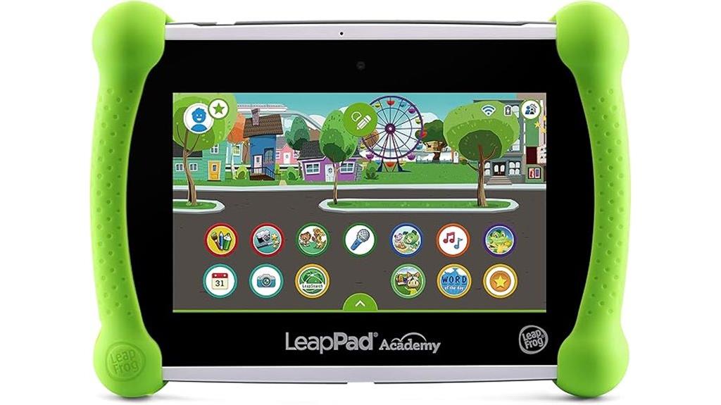 kids green learning tablet