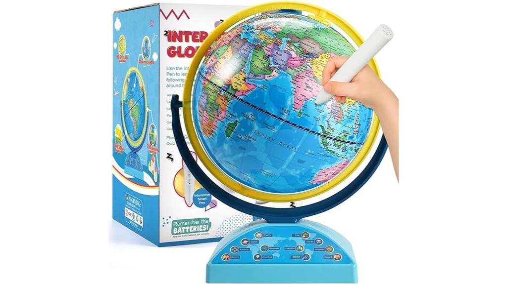 kids interactive globe with quizzes