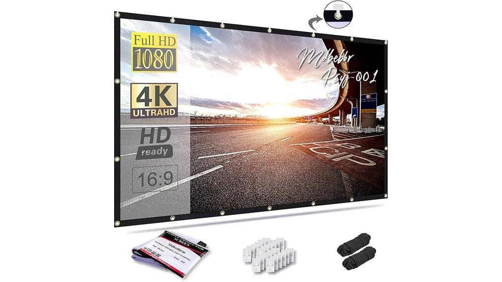 large foldable projector screen