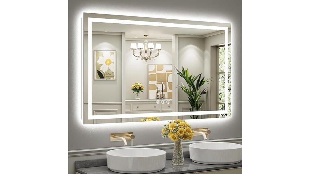 large led bathroom mirror