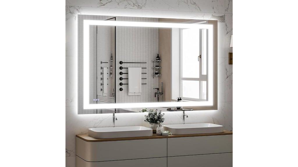 large led bathroom mirror