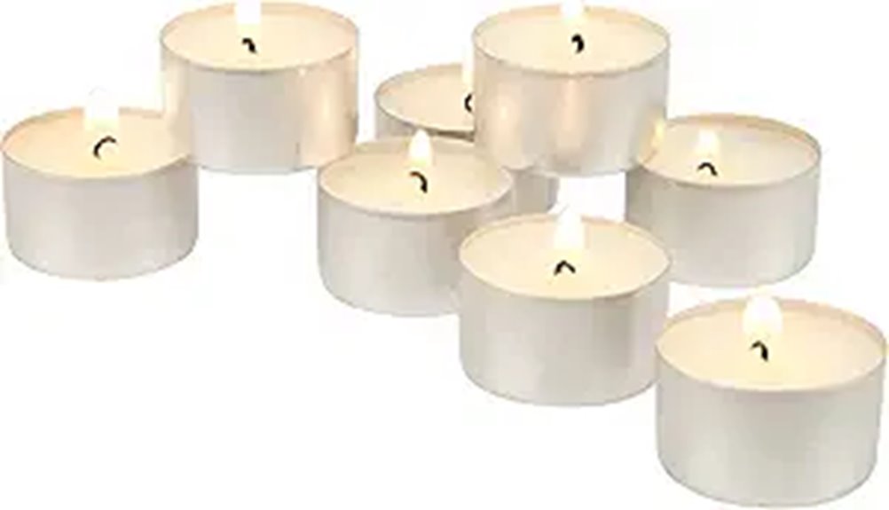 large pack of unscented tea lights