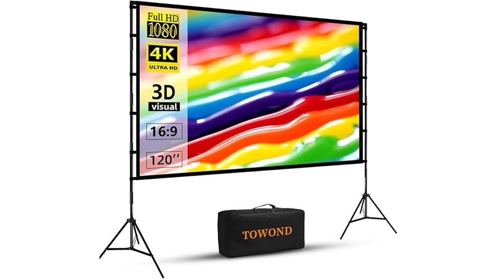 large portable projector screen
