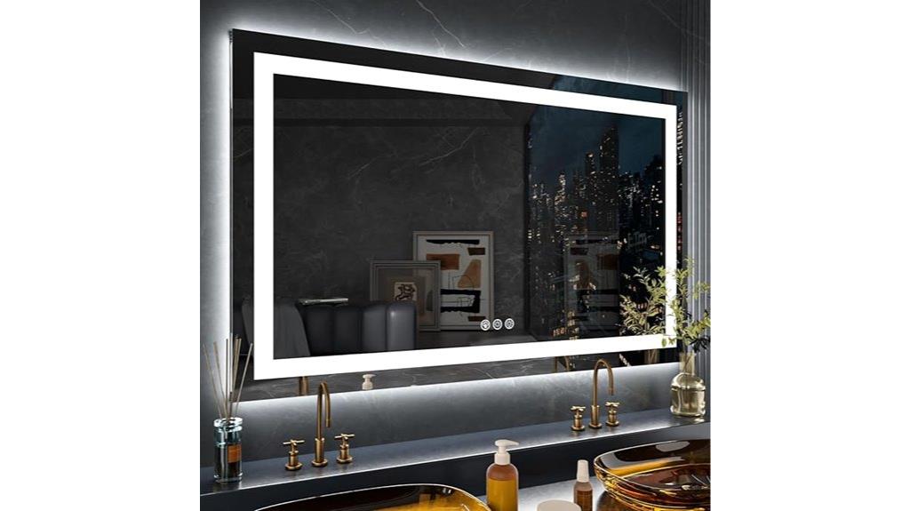 large rgb bathroom mirror