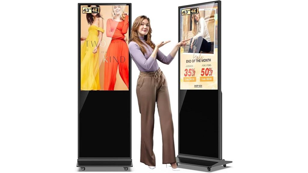 large touch screen display