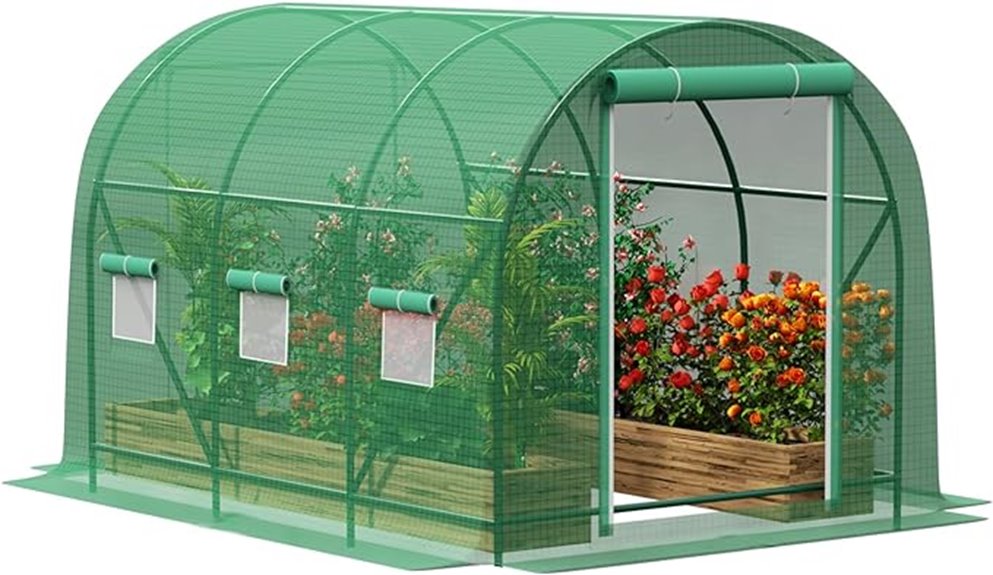 large ventilated greenhouse