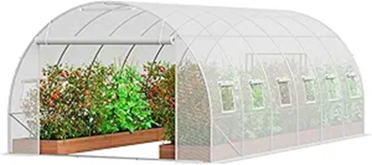 large walk in greenhouse tent