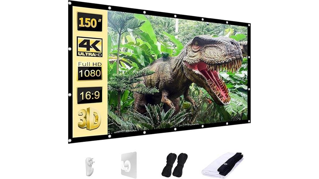 large washable foldable projector screen