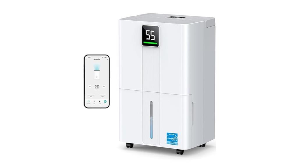large wifi enabled dehumidifier
