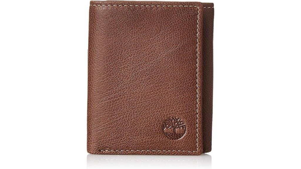 leather rfid trifold wallet