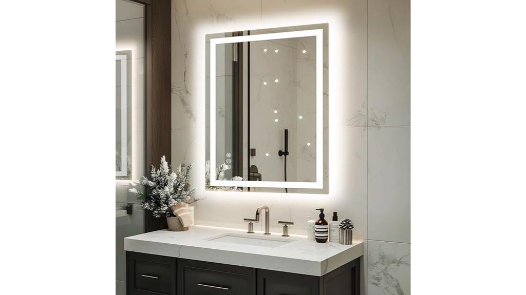 led backlit bathroom mirror