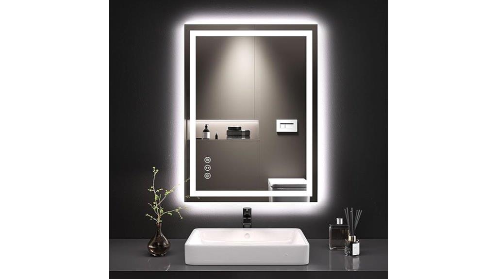 led illuminated bathroom mirror