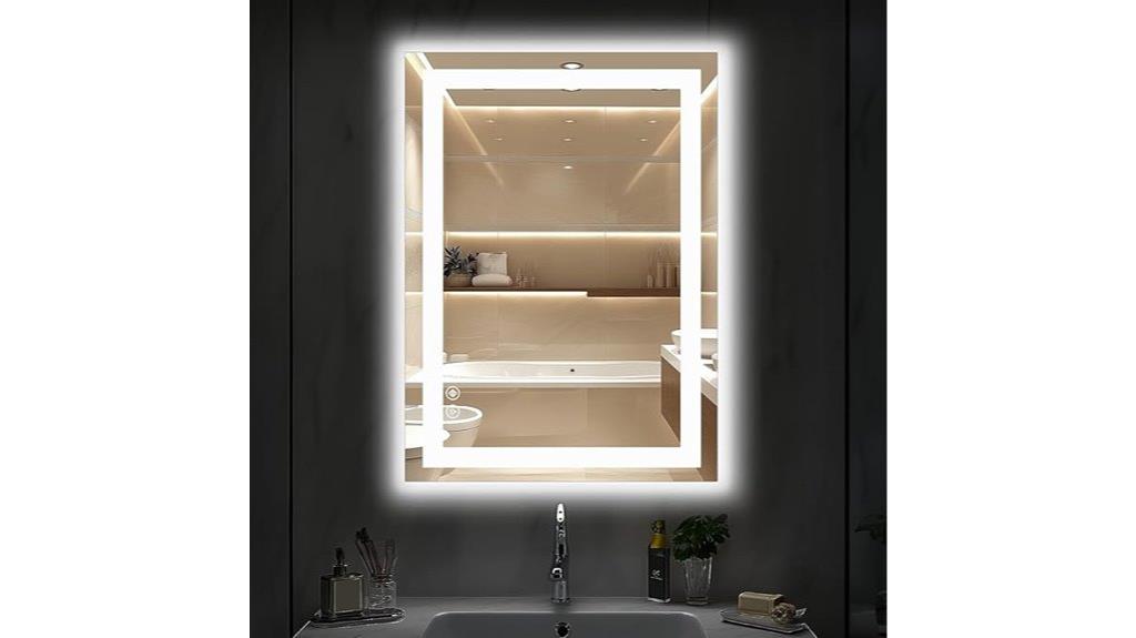 led illuminated bathroom mirror