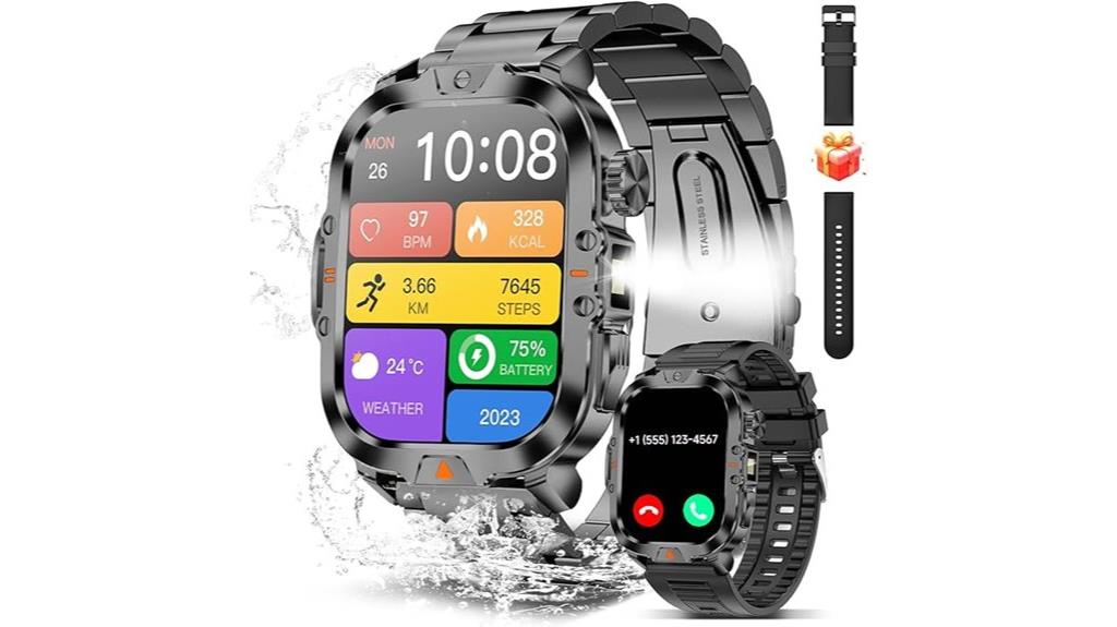 men s sports smartwatch with calling