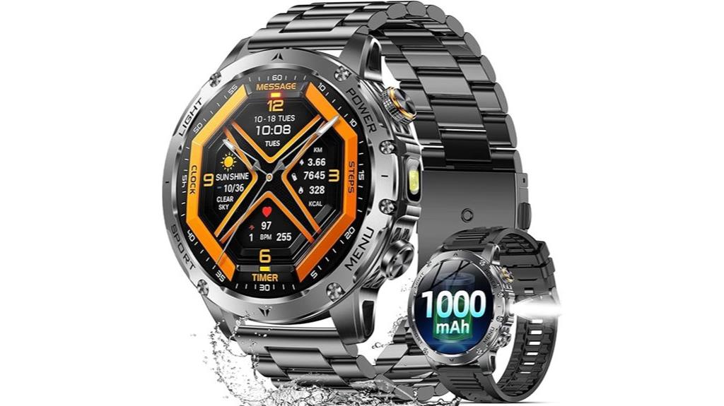 military men s smartwatch features